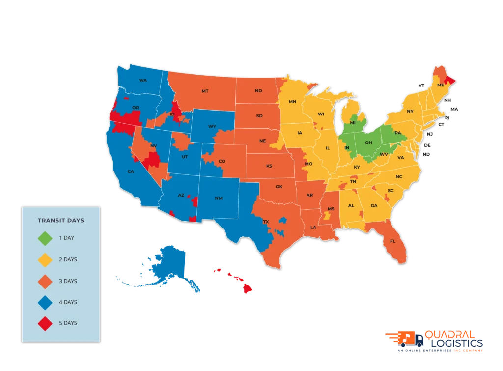 Quadral Logistics Transit Times